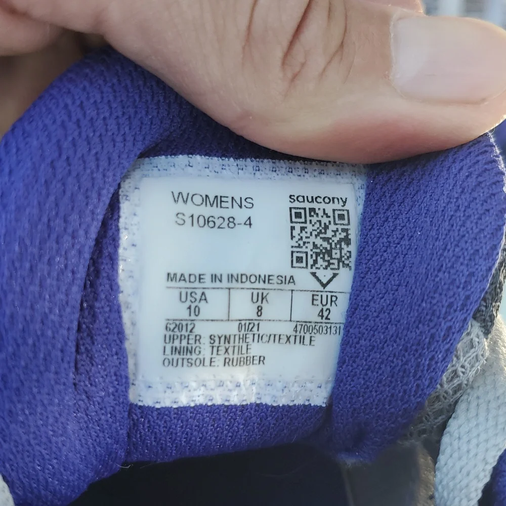 Saucony Cohesion 14 Women's Size 10 EUC White Purple